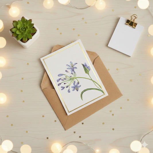 Agapanthus Floral Greeting Card - For The Resilient One