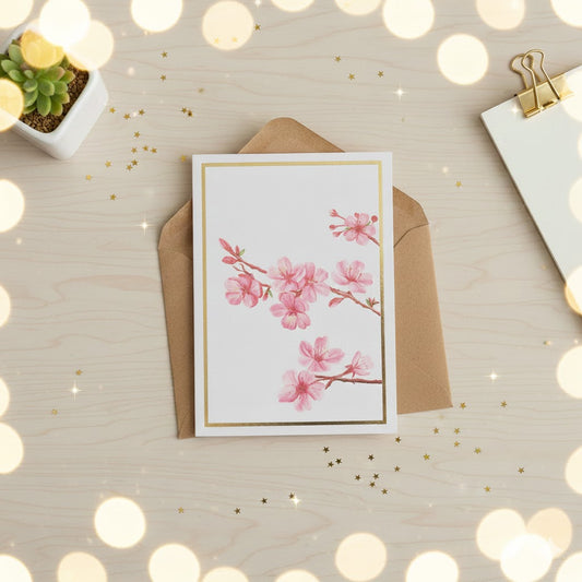 Cherry Blossom Floral Greeting Card - For The Dreamer