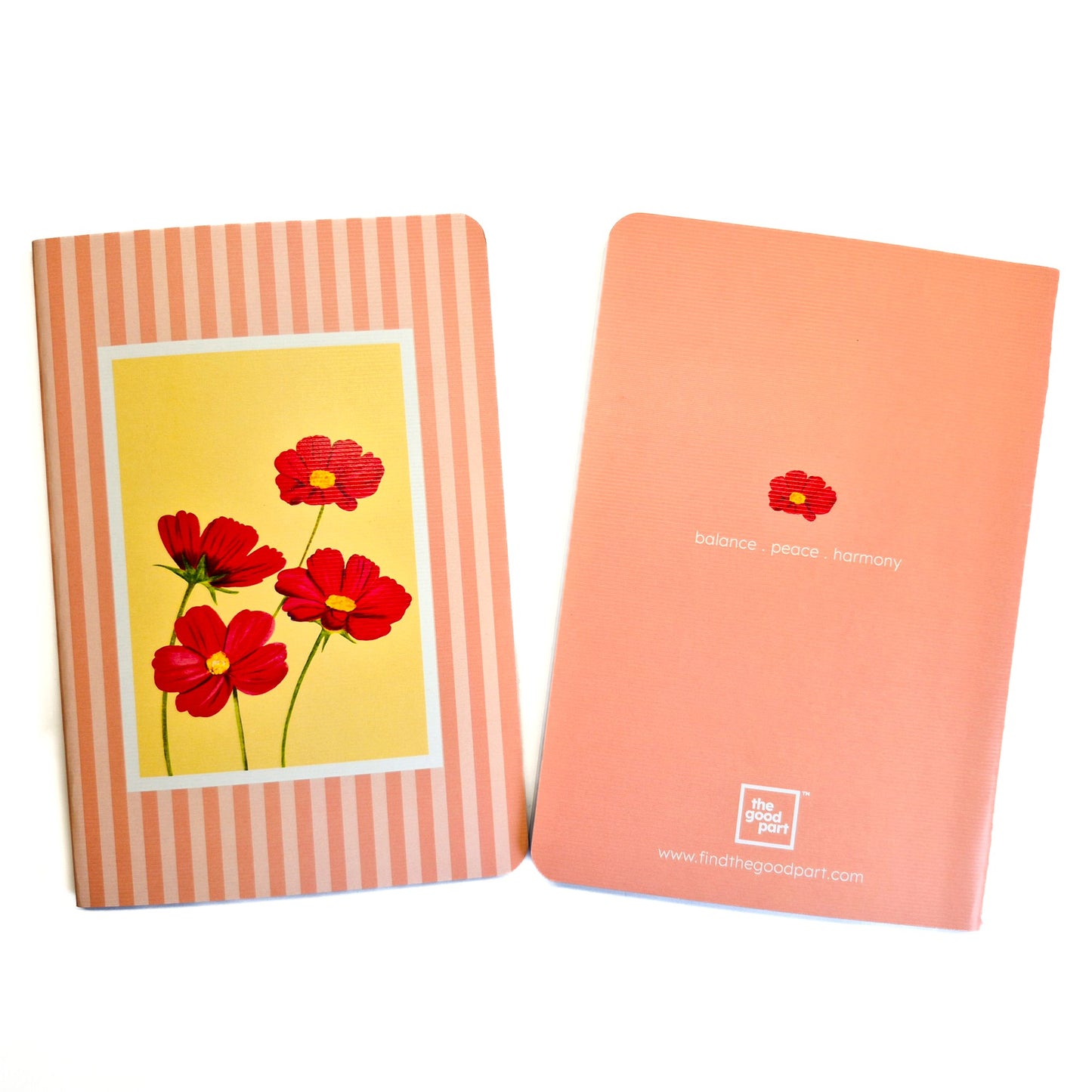 A5 Single Notebook | 100 GSM paper | 100 pages| Blank pages | Centre thread stitched | Floral collection | Cosmos