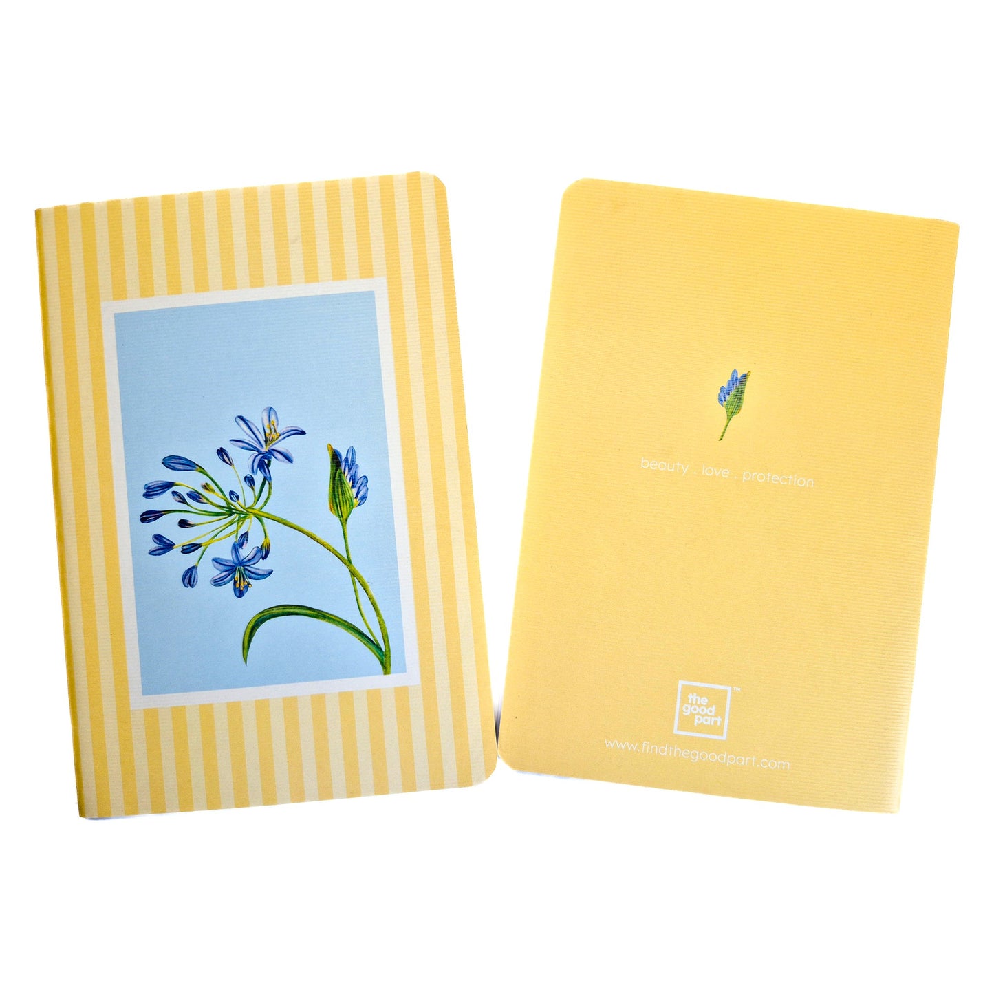 A5 Single Notebook | 100 GSM paper | 100 pages| Blank pages | Centre thread stitched | Floral collection | Agapanthus