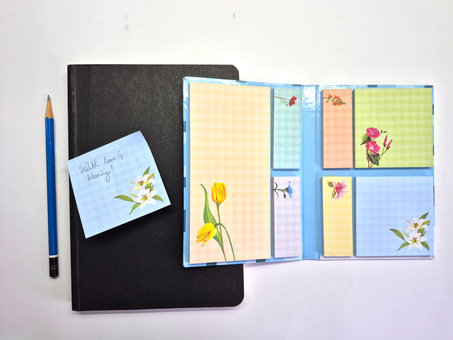 Floral Sticky Notes Set