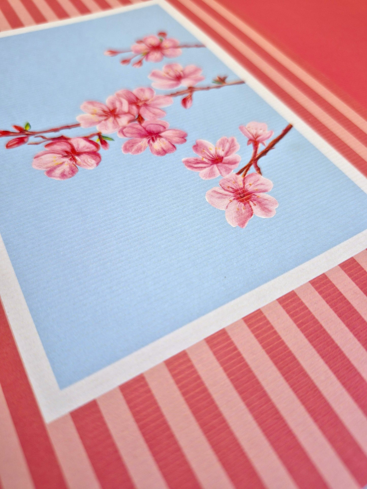 A5 Single Notebook | 100 GSM paper | 100 pages| Blank pages | Centre thread stitched | Floral collection | Cherry blossom