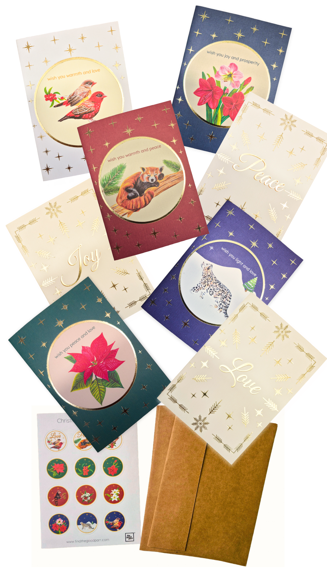 Christmas Greeting Cards | Set of 8 | Features exclusive colour pencil artworks | An Indian Christmas