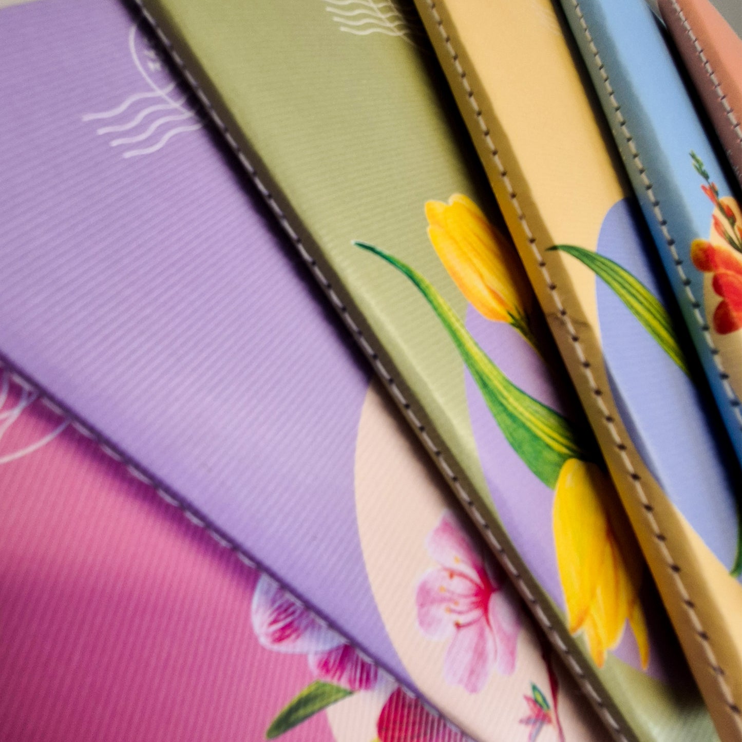 B6 Notebooks| Set of 6 | Floral Collection |100 GSM paper | 100 pages| Blank pages | Centre thread stitched