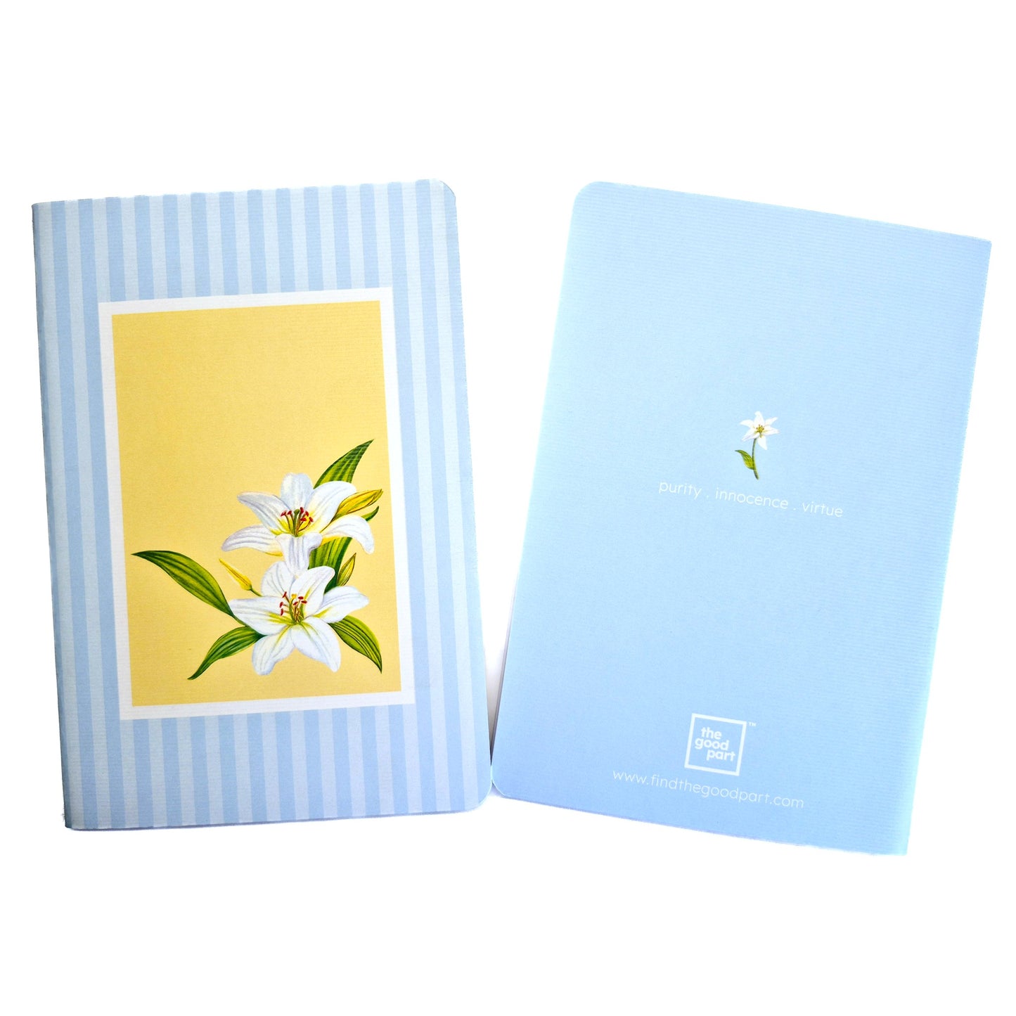 A5 Single Notebook | 100 GSM paper | 100 pages| Blank pages | Centre thread stitched | Floral collection | Lily