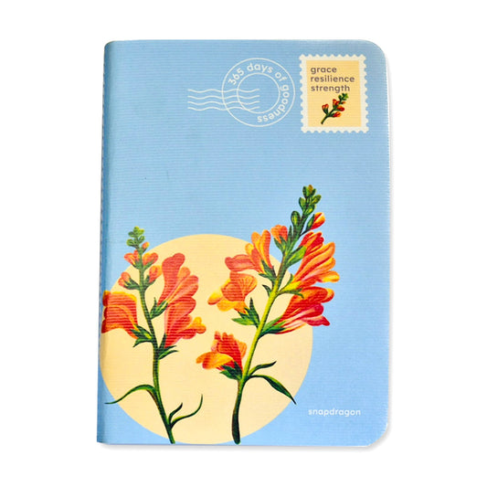 B6 Single Notebook | 100 GSM paper | 100 pages| Blank pages | Centre thread stitched | Floral collection | Snapdragon