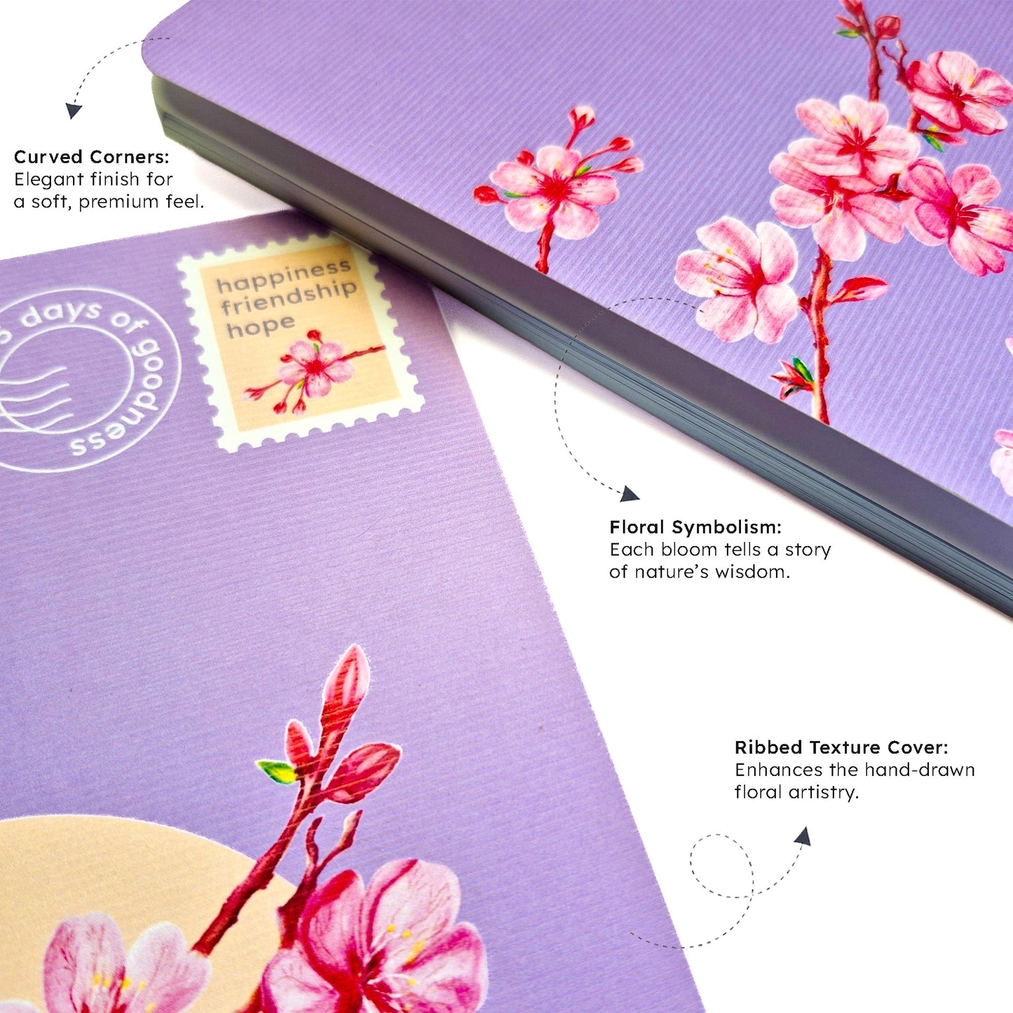 B6 Single Notebook | 100 GSM paper | 100 pages| Blank pages | Centre thread stitched | Floral collection | Snapdragon
