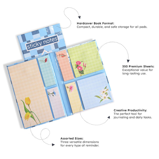 Floral Sticky Notes Set