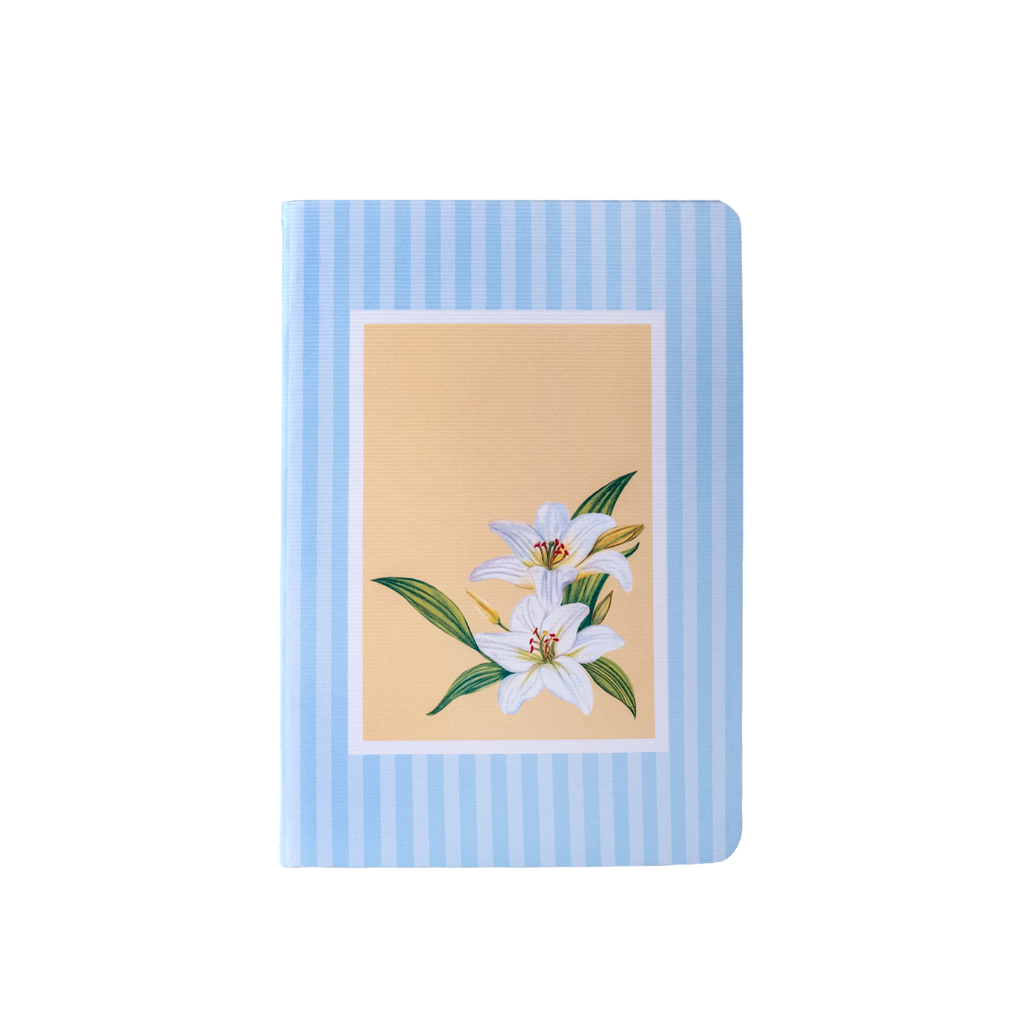 A5 Single Notebook | 100 GSM paper | 100 pages| Blank pages | Centre thread stitched | Floral collection | Lily