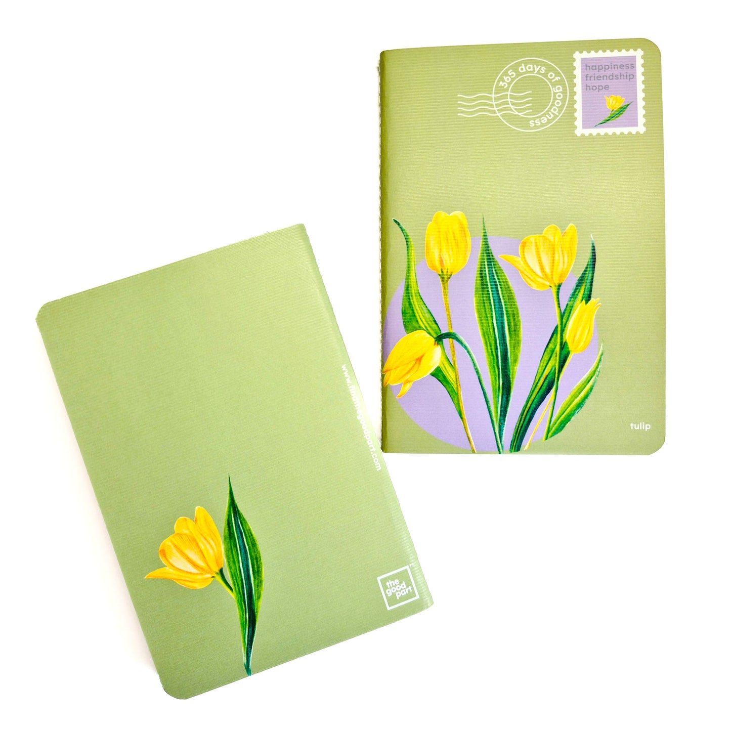 B6 Single Notebook | 100 GSM paper | 100 pages| Blank pages | Centre thread stitched | Floral collection | Tulip