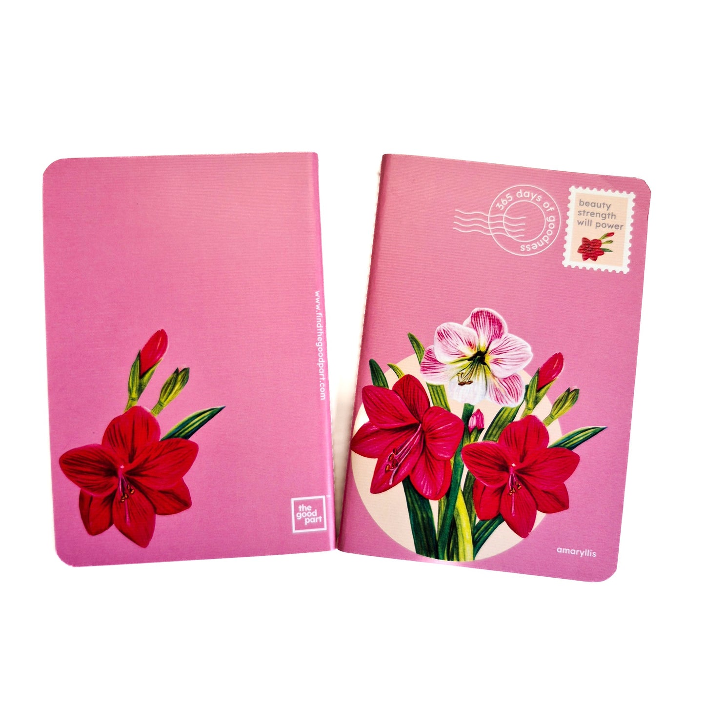 B6 Single Notebook | 100 GSM paper | 100 pages| Blank pages | Centre thread stitched | Floral collection | Amaryllis