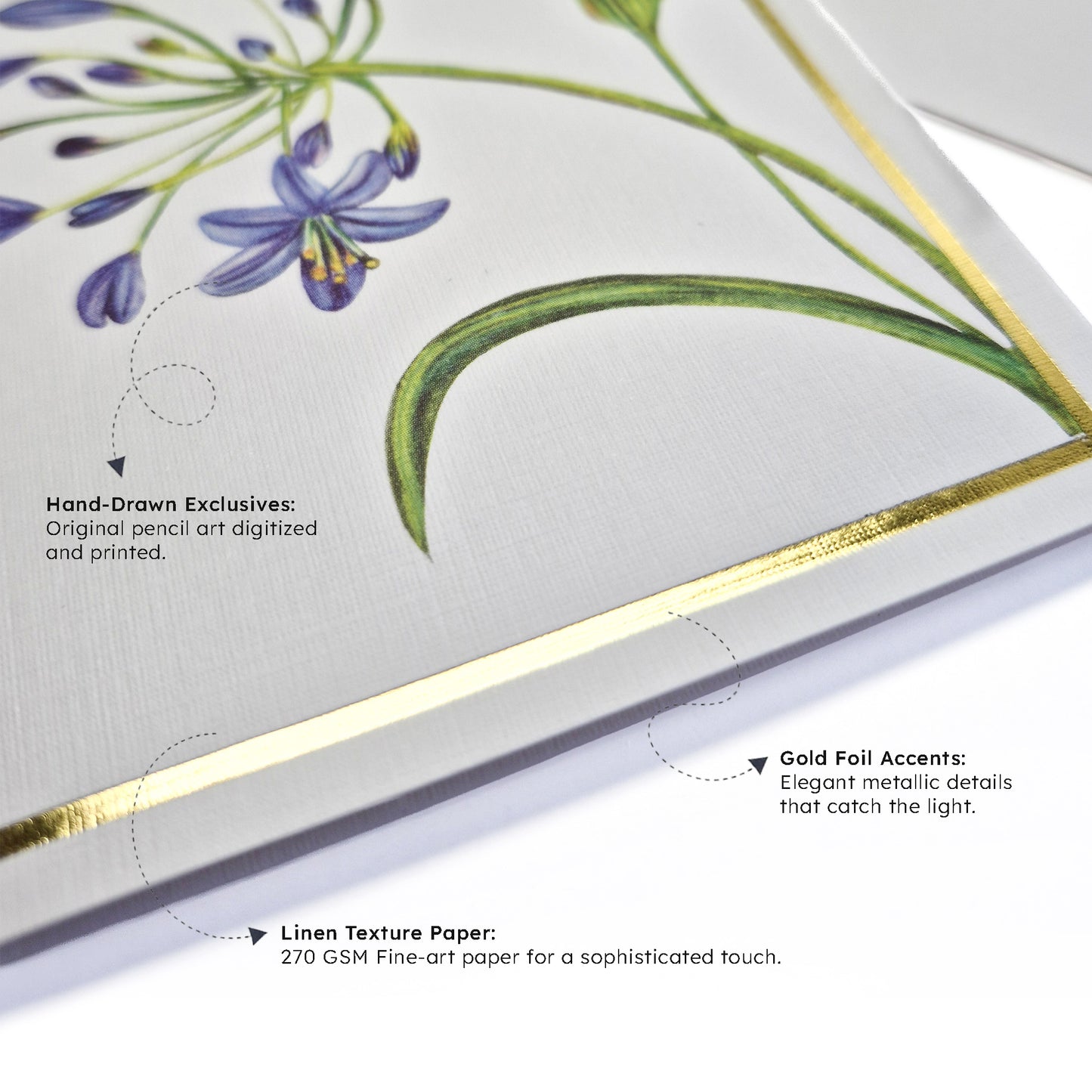 Floral Greeting Card- Set of 8