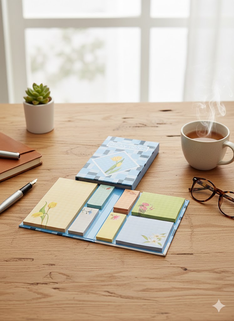 Floral Sticky Notes Set