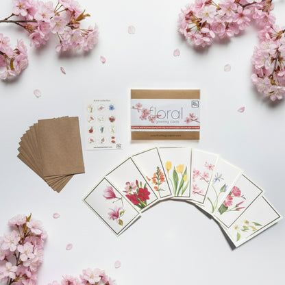 Floral Greeting Card- Set of 8