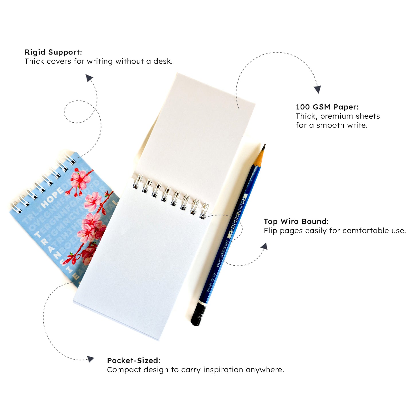 Floral Pocket Notepad | Single | Cosmos
