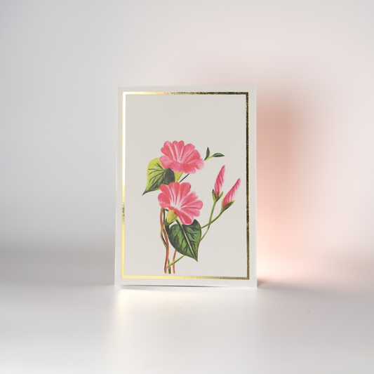 Morning Glory Floral Greeting Card