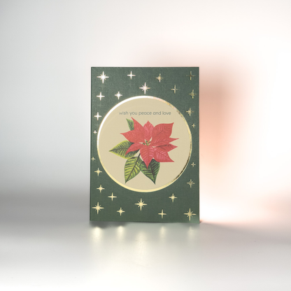 Poinsettia Christmas Greeting Card