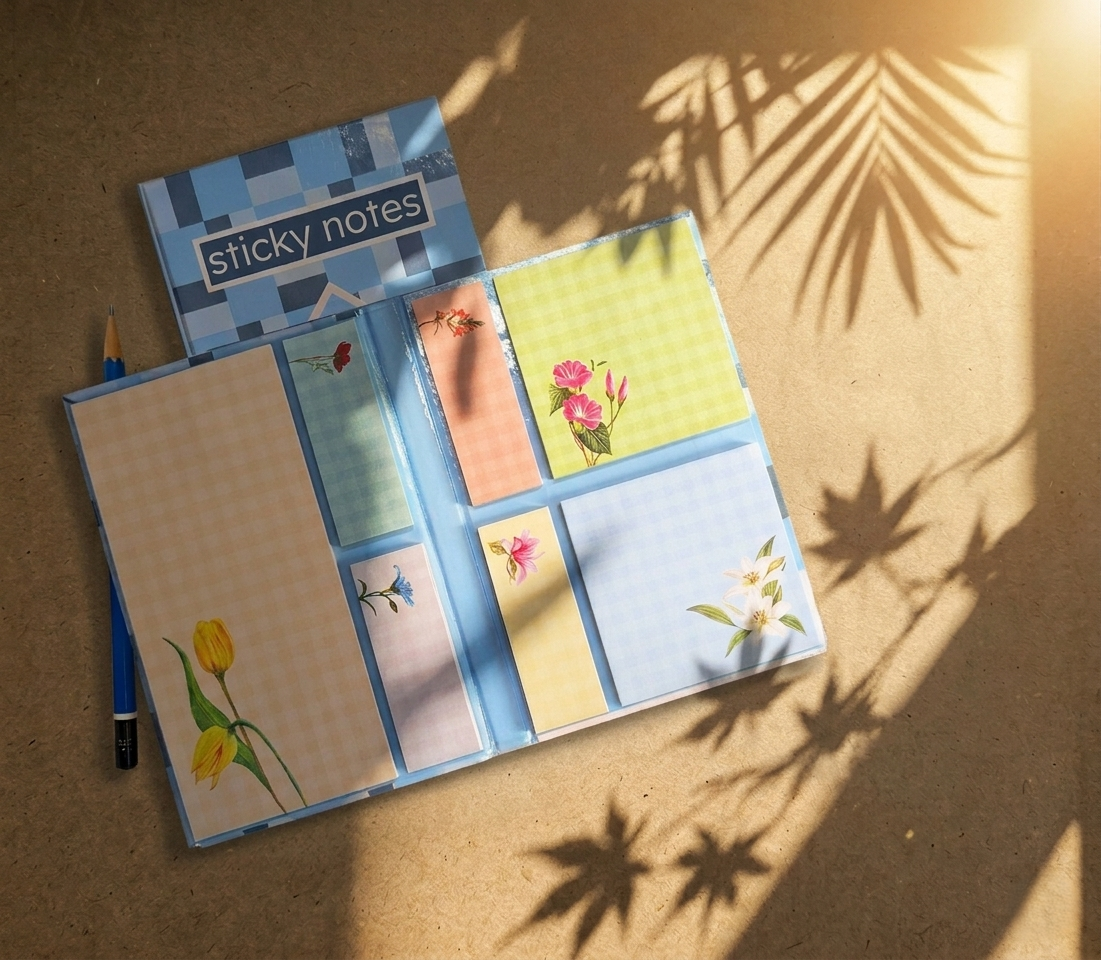 hand illustrated sticky notes