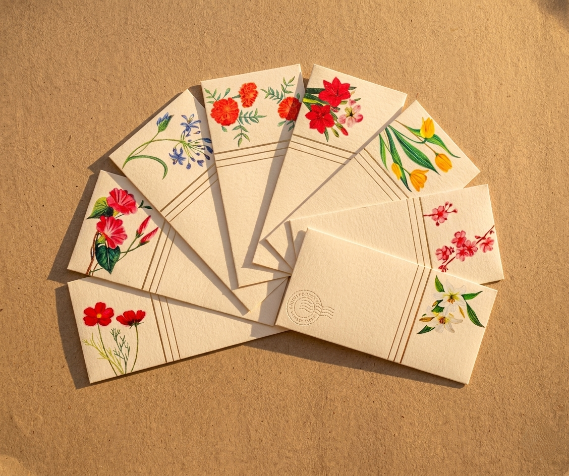 hand illustrated money envelopes