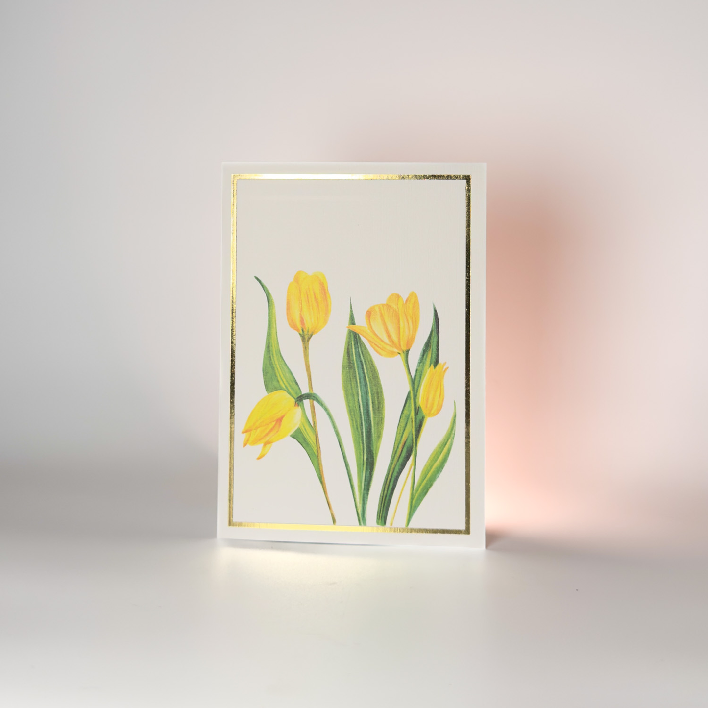 Yellow Tulip Floral Greeting Card